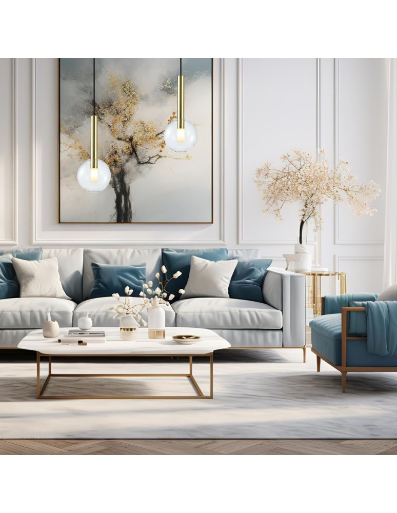 Pendant lamps spheres - Milagro NIKO GOLD pendant lamp 1xG9 fi 150 ML0330 - product kolory-swiatla.pl 3