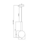 Pendant lamps spheres - Milagro NIKO BLACK pendant lamp 1xG9 fi 150 ML0331 - product 5