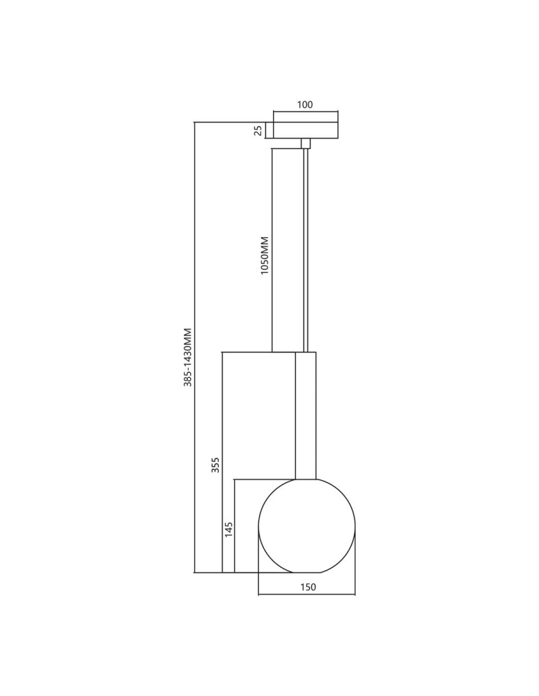 Pendant lamps spheres - Milagro NIKO BLACK pendant lamp 1xG9 fi 150 ML0331 - product kolory-swiatla.pl 5