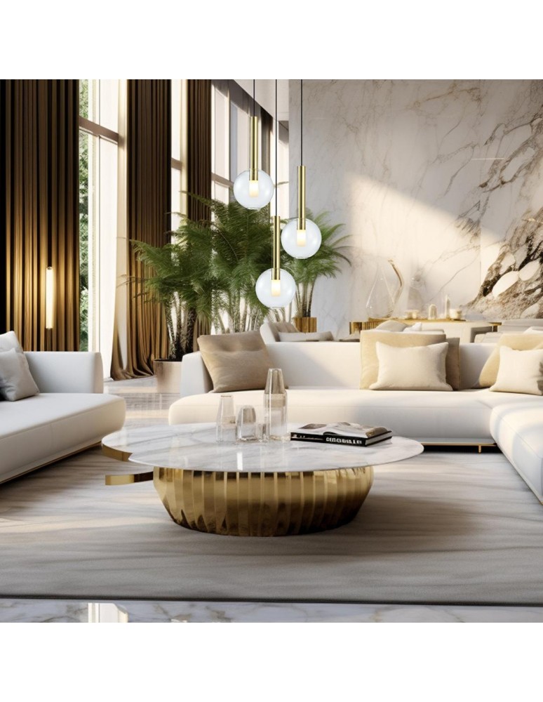 Triple pendant lamps - Milagro NIKO GOLD 3xG9 pendant lamp ML0332 - product kolory-swiatla.pl 3