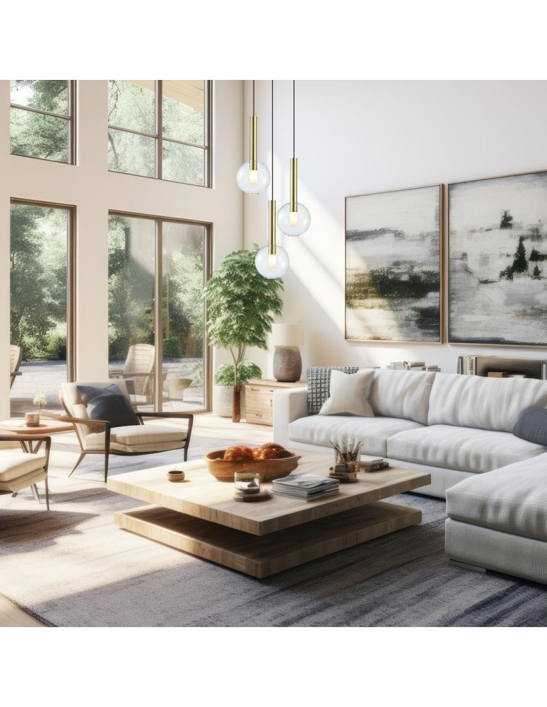 Triple pendant lamps - Milagro NIKO GOLD 3xG9 pendant lamp ML0332 - product kolory-swiatla.pl 4