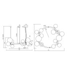 Pendant lamps spheres - Milagro MILA 14xG9 pendant lamp ML0334 - product 5