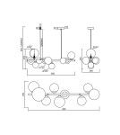 Pendant lamps spheres - Milagro MILA 10xG9 pendant lamp ML0335 - product 6