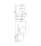 Wall lamps spheres - Milagro MILA wall lamp 3xG9 ML0336 - product 5