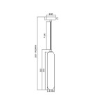 Single pendant lamps - Milagro PAX BLACK 1xG9 pendant lamp ML0337 - product 5