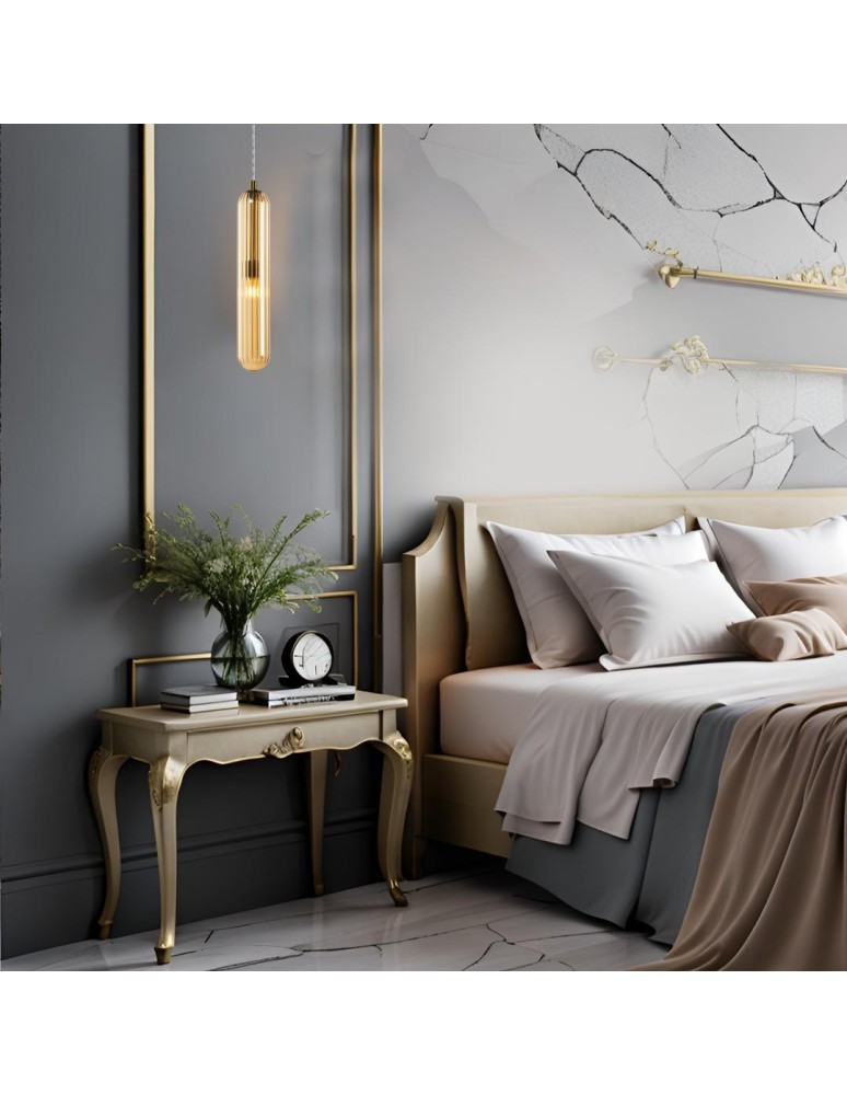 Single pendant lamps - Milagro PAX GOLD 1xG9 pendant lamp ML0338 - product kolory-swiatla.pl 3