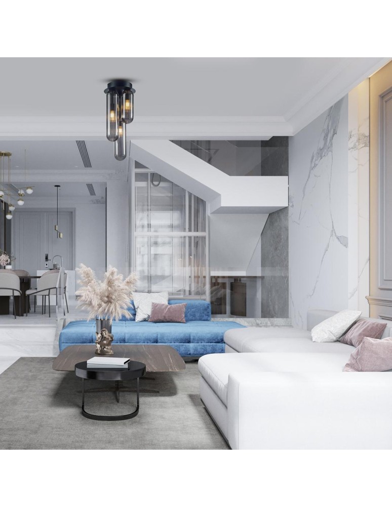 Loft ceiling lamps - industrial - Milagro PAX BLACK 3xG9 ML0339 ceiling lamp. - product kolory-swiatla.pl 3