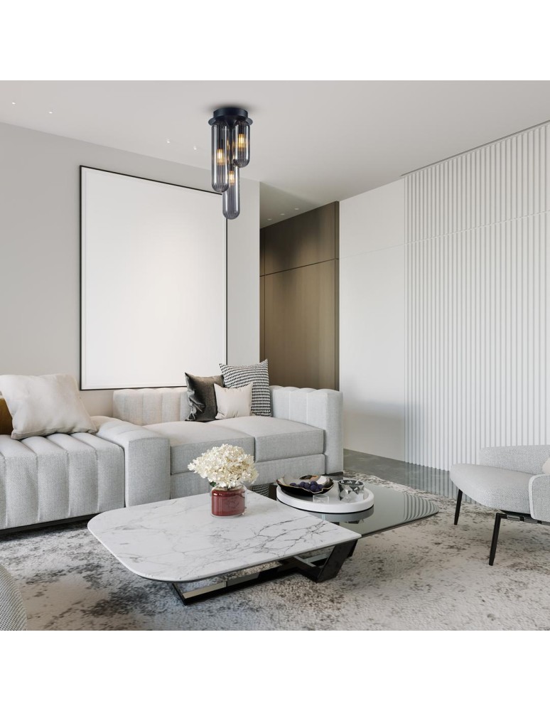 Loft ceiling lamps - industrial - Milagro PAX BLACK 3xG9 ML0339 ceiling lamp. - product kolory-swiatla.pl 4