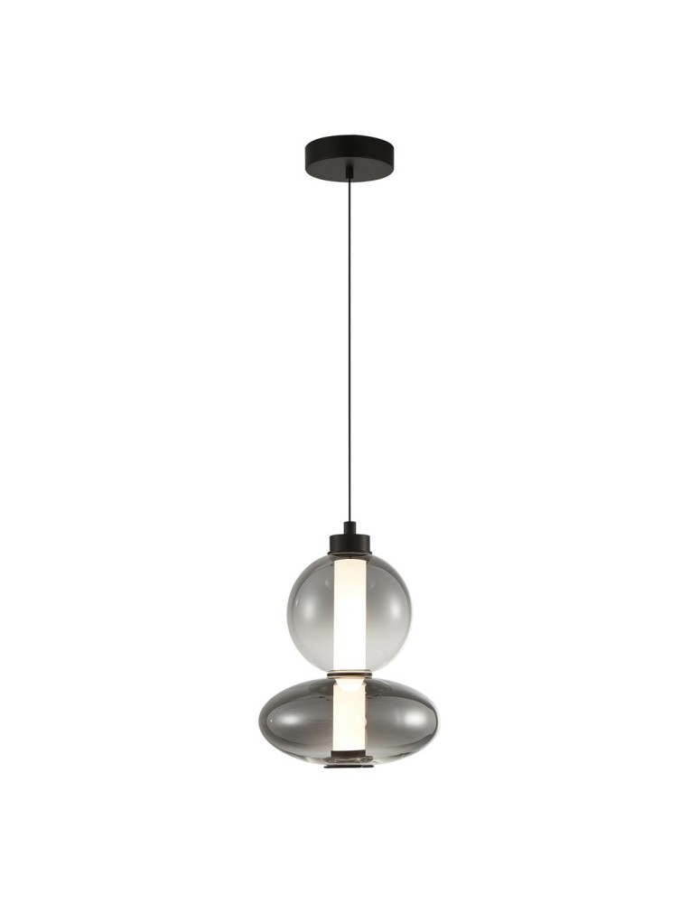 Designer pendant lamps - Milagro DAPHNE SMOKED 12W pendant lamp ML0344 - product kolory-swiatla.pl 1
