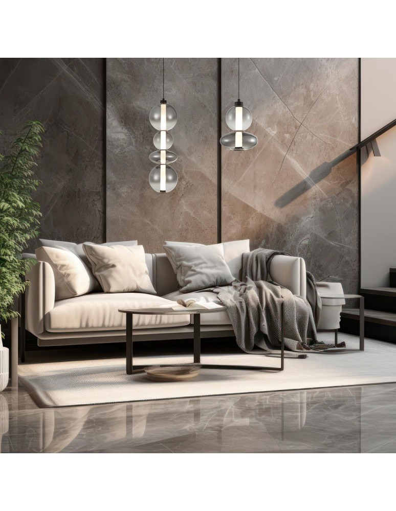 Designer pendant lamps - Milagro DAPHNE SMOKED 12W pendant lamp ML0344 - product kolory-swiatla.pl 3