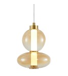 Designer pendant lamps - Milagro DAPHNE AMBER 12W pendant lamp ML0345 - product 2