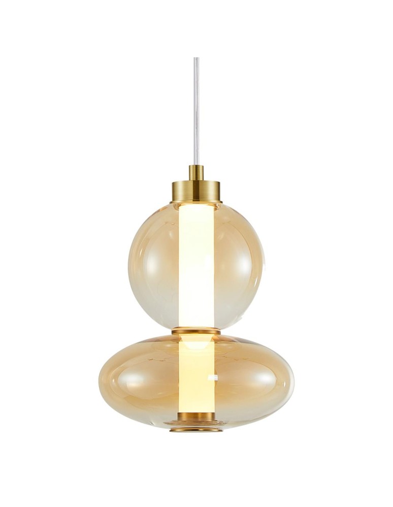 Designer pendant lamps - Milagro DAPHNE AMBER 12W pendant lamp ML0345 - product kolory-swiatla.pl 2
