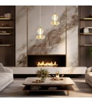 Designer pendant lamps - Milagro DAPHNE AMBER 12W pendant lamp ML0345 - product 3