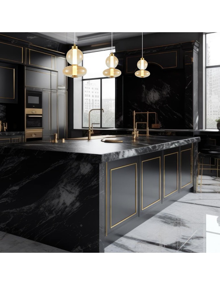 Designer pendant lamps - Milagro DAPHNE AMBER 12W pendant lamp ML0345 - product kolory-swiatla.pl 4