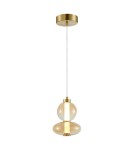 Designer pendant lamps - Milagro DAPHNE AMBER 12W pendant lamp ML0345 - product 6