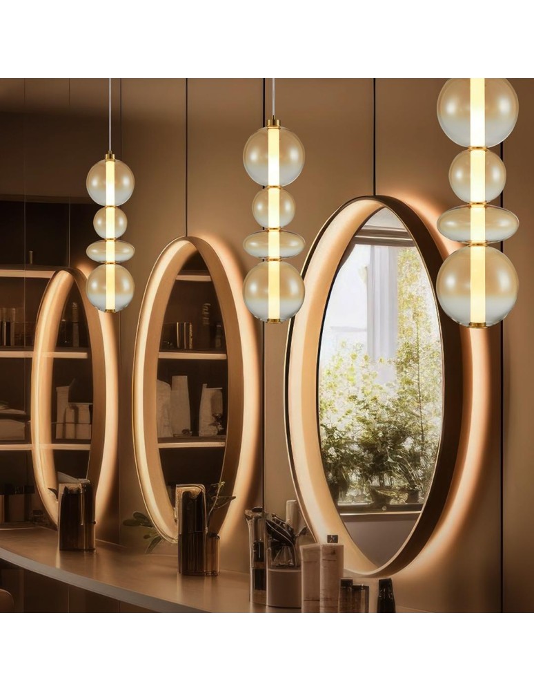 Designer pendant lamps - Milagro DAPHNE AMBER 36W pendant lamp ML0346 - product kolory-swiatla.pl 4