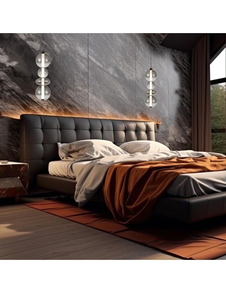 Designer pendant lamps - Milagro DAPHNE SMOKED 36W pendant lamp ML0347 - product kolory-swiatla.pl 3