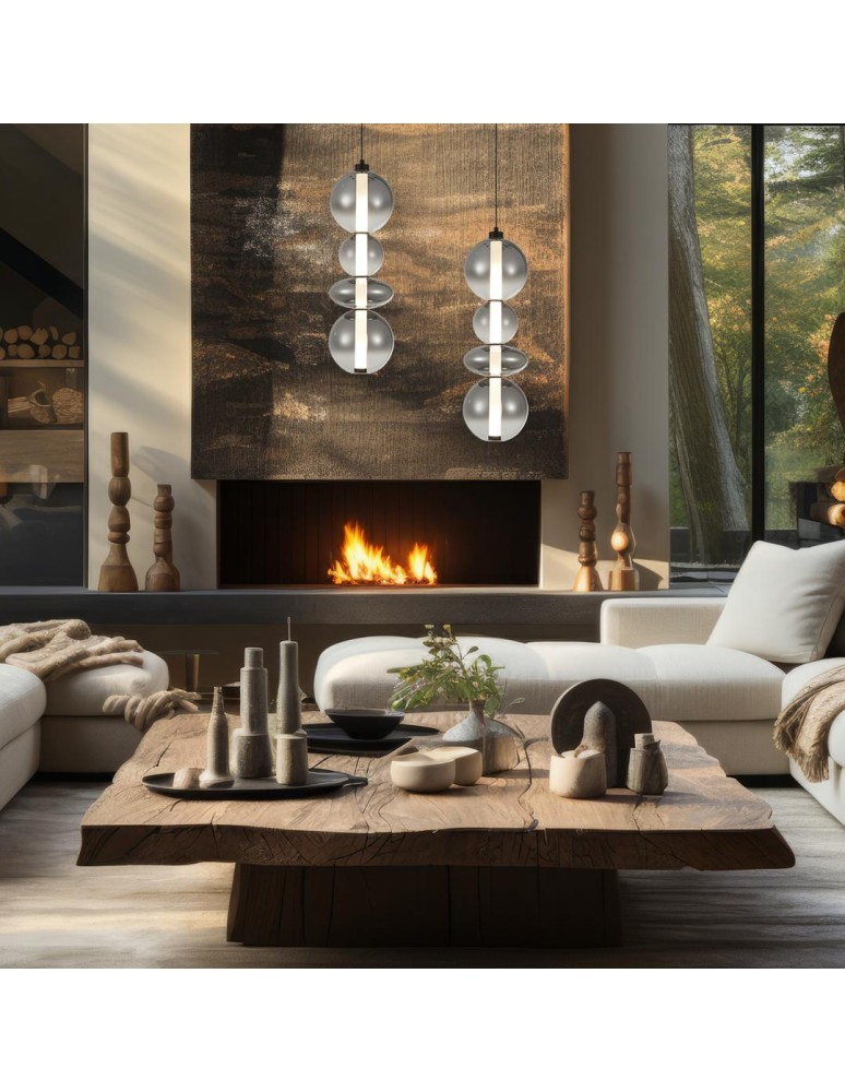 Designer pendant lamps - Milagro DAPHNE SMOKED 36W pendant lamp ML0347 - product kolory-swiatla.pl 4