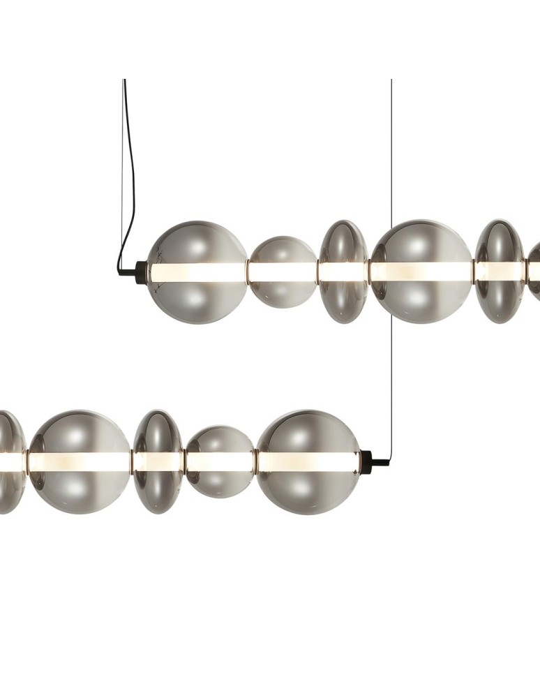Pendant lamps over the island - Milagro DAPHNE SMOKED 40W pendant lamp ML0348 - product kolory-swiatla.pl 2
