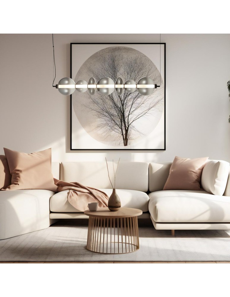 Pendant lamps over the island - Milagro DAPHNE SMOKED 40W pendant lamp ML0348 - product kolory-swiatla.pl 3