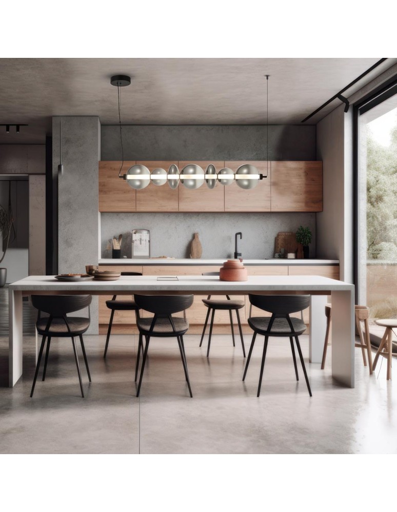 Pendant lamps over the island - Milagro DAPHNE SMOKED 40W pendant lamp ML0348 - product kolory-swiatla.pl 4