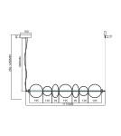 Pendant lamps over the island - Milagro DAPHNE SMOKED 40W pendant lamp ML0348 - product 5