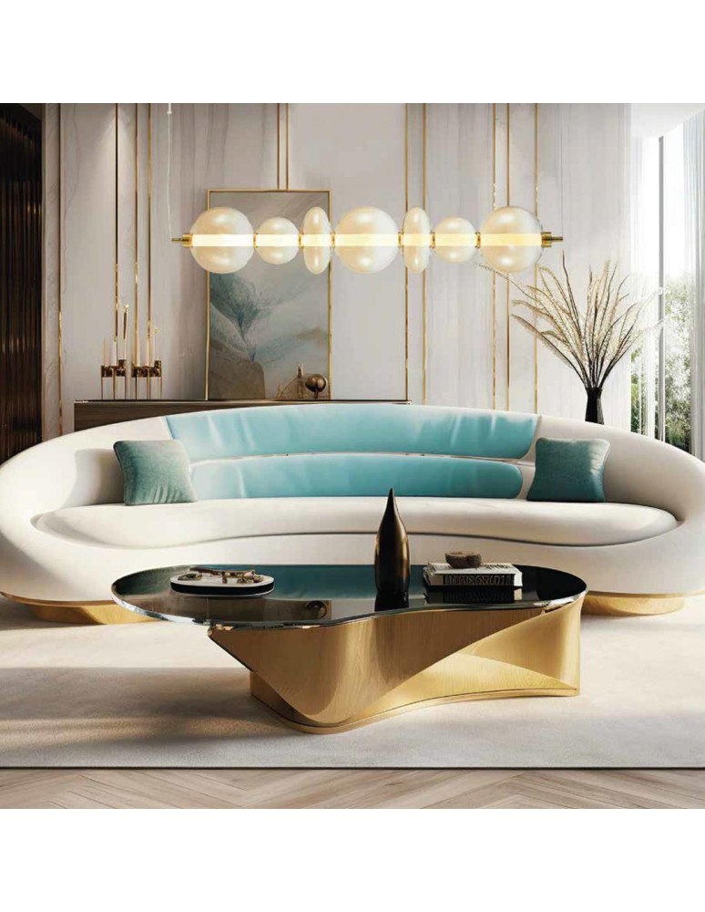 Pendant lamps over the island - Milagro DAPHNE AMBER 40W pendant lamp ML0349 - product kolory-swiatla.pl 4