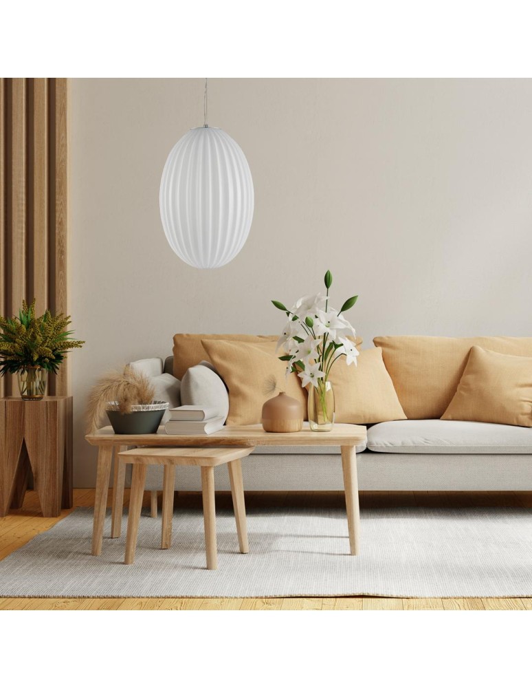 Single pendant lamps - Milagro BRAGA WHITE 1xE27 pendant lamp ML0350 - product kolory-swiatla.pl 4