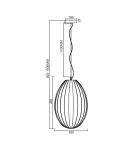 Milagro Lampa wisząca BRAGA WHITE 1xE27 ML0350