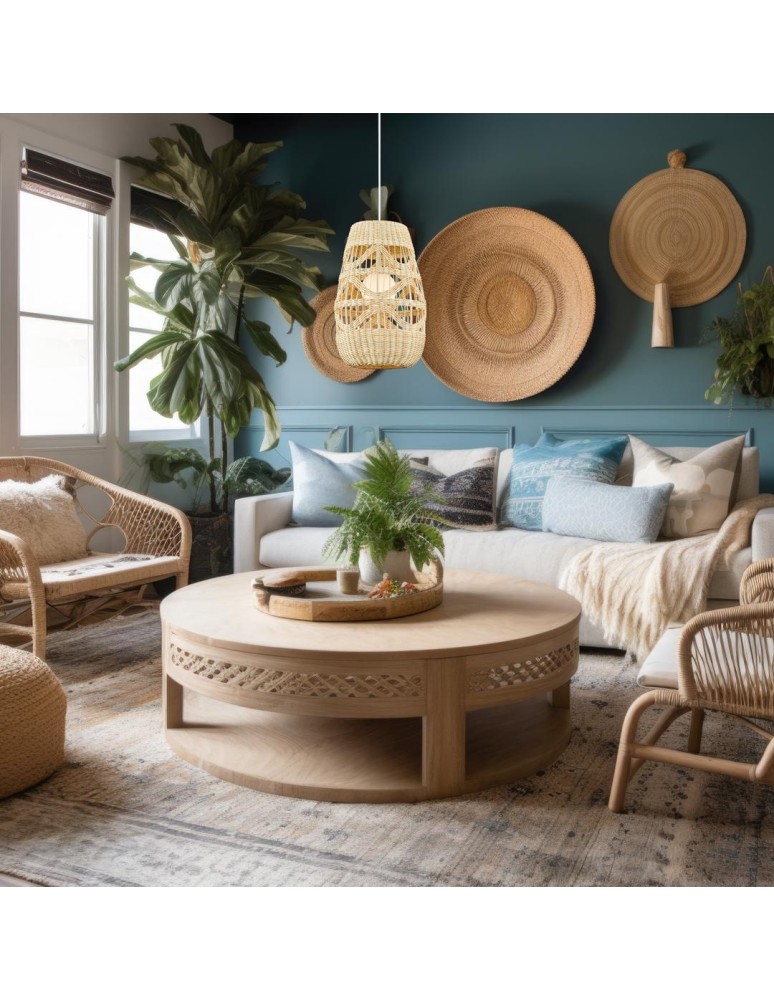 Boho pendant lamps - Milagro Pendant lamp ARONA NATURAL 1xG9 fi 250 ML0352 - product kolory-swiatla.pl 3