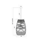 Boho pendant lamps - Milagro Pendant lamp ARONA NATURAL 1xE14 fi 400 ML0353 - product 5