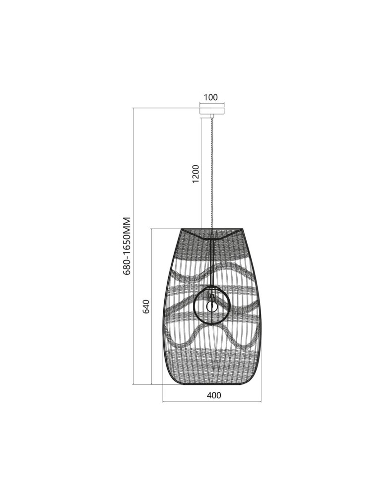 Boho pendant lamps - Milagro Pendant lamp ARONA NATURAL 1xE14 fi 400 ML0353 - product kolory-swiatla.pl 5