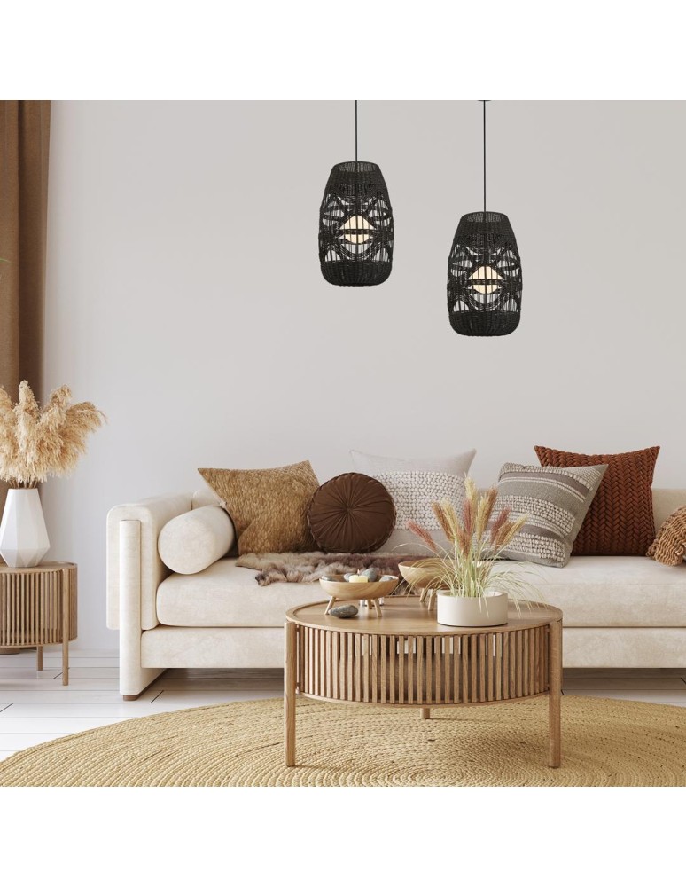 Boho pendant lamps - Milagro ARONA BLACK pendant lamp 1xG9 fi 250 ML0354 - product kolory-swiatla.pl 3