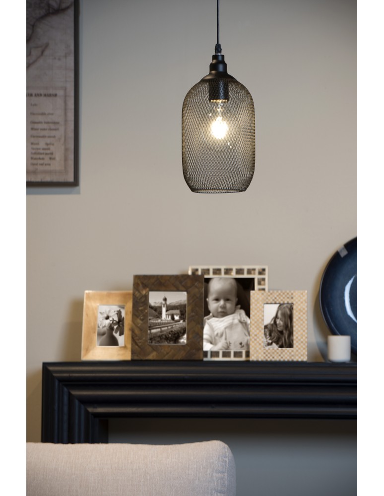 Pendant lamps - Lucide MESH Pendant E27 15cm H 29cm 43404/15/30 - product kolory-swiatla.pl 4