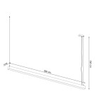 Pendant lamps over desk - Thoro Pendant lamp PINNE 200 white 3000K TH.228 - product 8