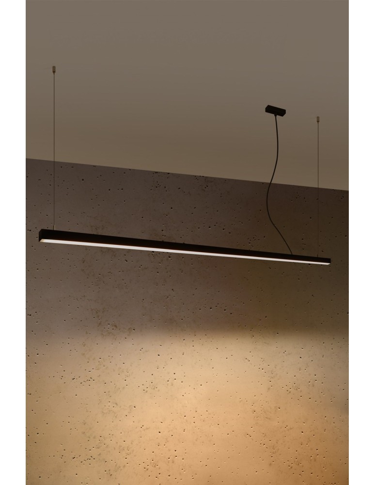 Pendant lamps over desk - Thoro Pendant lamp PINNE 200 black 3000K TH.229 - product kolory-swiatla.pl 2