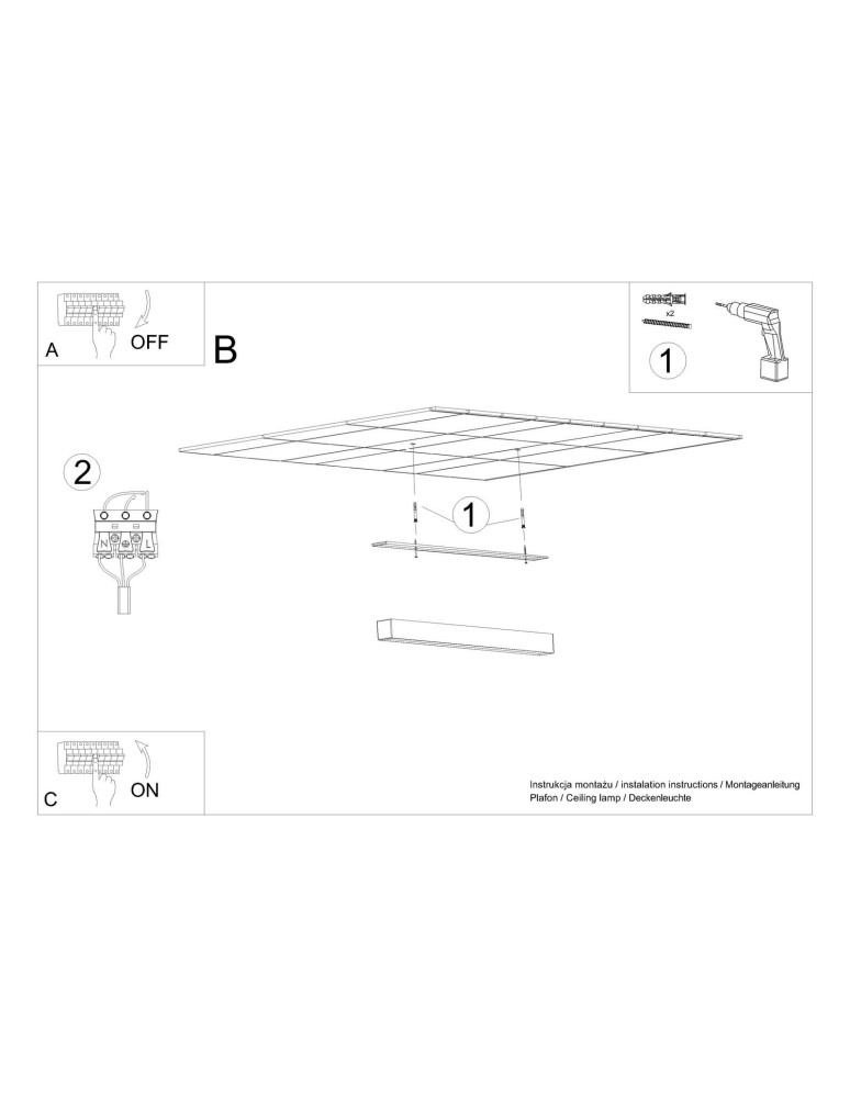 Surface-mounted beam lamps - Thoro Plafond PINNE 200 grey 3000K TH.242 - product kolory-swiatla.pl 7