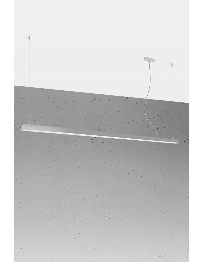 Pendant lamps over desk - Thoro Pendant lamp PINNE 200 grey 3000K TH.230 - product kolory-swiatla.pl 1