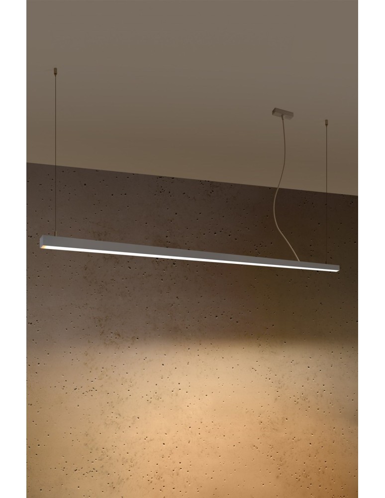 Pendant lamps over desk - Thoro Pendant lamp PINNE 200 grey 3000K TH.230 - product kolory-swiatla.pl 2