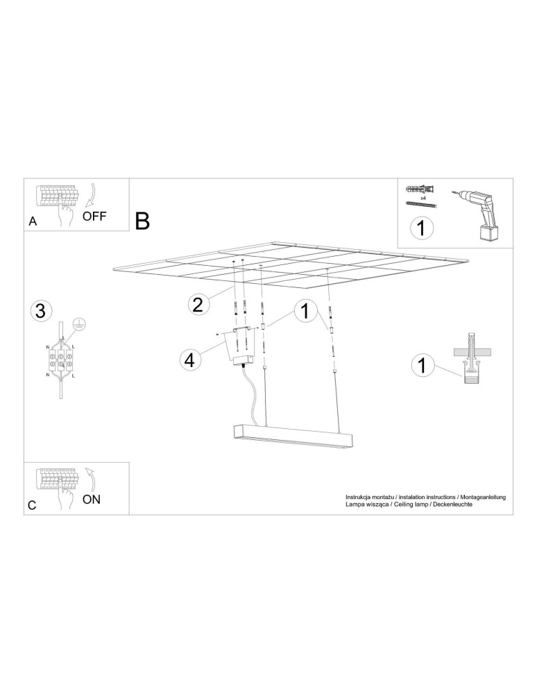Pendant lamps over desk - Thoro Pendant lamp PINNE 200 grey 3000K TH.230 - product kolory-swiatla.pl 9