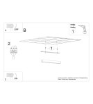 Surface-mounted beam lamps - Thoro Plafond PINNE 200 white 4000K TH.243 - product 7