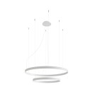 Pendant lamps circles - Thoro Chandelier RIO 2 55/78 white LED 3000K TH.176 - product 1