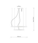 Pendant lamps circles - Thoro Chandelier RIO 2 55/78 white LED 3000K TH.176 - product 4