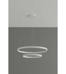 Pendant lamps circles - Thoro Chandelier RIO 2 55/78 white LED 4000K TH.178 - product 2