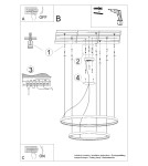 Pendant lamps circles - Thoro Chandelier RIO 2 55/78 white LED 4000K TH.178 - product 6