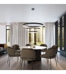 Pendant lamps circles - Thoro Chandelier RIO 2 55/78 white LED 4000K TH.178 - product 8