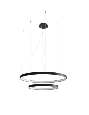 Thoro Chandelier RIO 2 55/78 black LED 4000K TH.212
