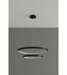 Pendant lamps circles - Thoro Chandelier RIO 2 55/78 black LED 4000K TH.212 - product 2