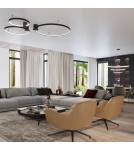 Pendant lamps circles - Thoro Chandelier RIO 2 55/78 black LED 4000K TH.212 - product 8