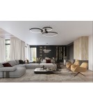 Pendant lamps circles - Thoro Chandelier RIO 2 55/78 black LED 4000K TH.212 - product 9